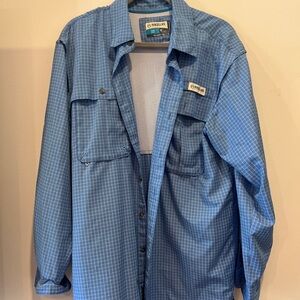 Magellan Outdoors Men's Blue Plaid Shirt Jacket